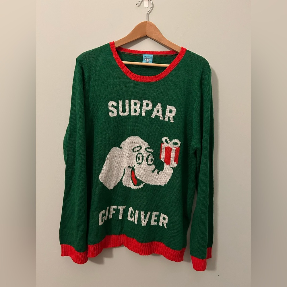 Norther‎ Pole Subpar White Elephant Gift Giver 'Ugly' Christmas Sweater,  XXL